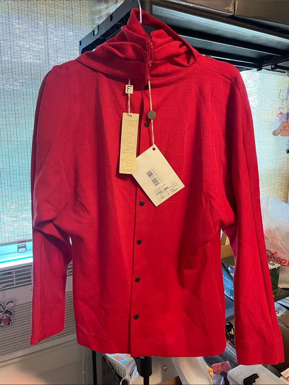Red Men's Hooded Jacket